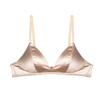 Set Reggiseno French Satinato Senza Cuciture a Triangolo con Schiena a T per Seno Abbondante, Senza Ferretto & Confortevole