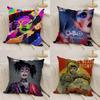 Love D-Death Robots Cushion Cover Silky Short Plush Double-Sided Printed Pillow Case for Sofa All Seasons Home Decor Gift