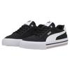 PUMA Court Classic Vulc Unisex Low-top Fabric Lace-up Round Toe Skate Shoes Black White 396353-03
