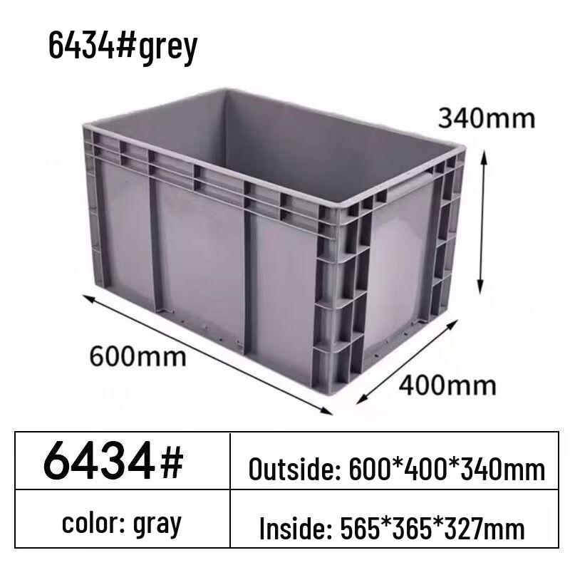 ZNKIA Grey Plastic Storage Crate