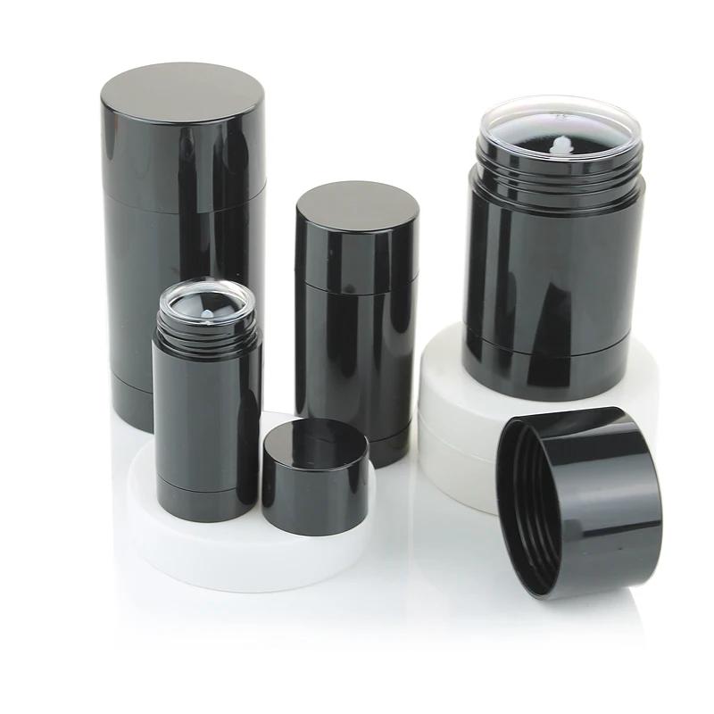 40g Transparent Round Shape Bottom Filling Stick Deodorant Container Travel Clear Reusable Deodorant Tube For Home Sub-bottling