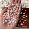 3D Camellia Rose Nail Art Decorations - Pink, White, Purple, Blue Resin Flowers