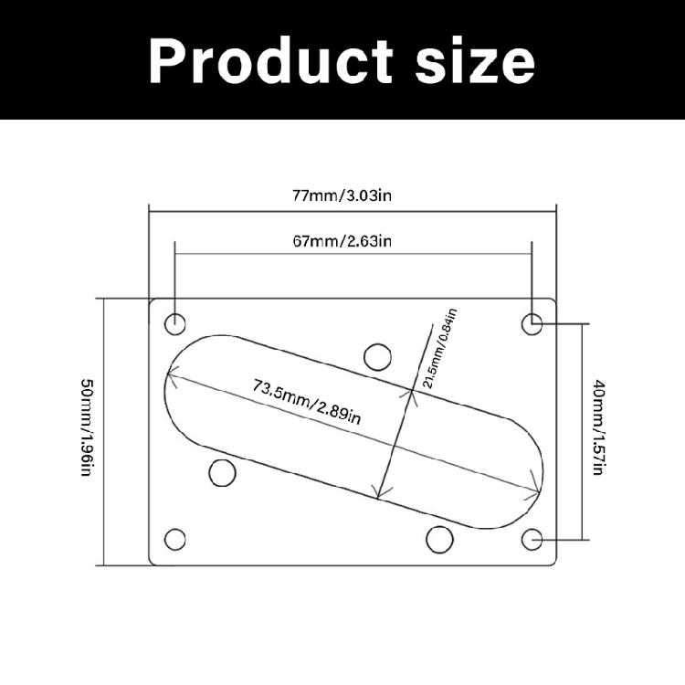 Heavy Type Chrome Pickup Frame 4 Reinforced Screws Enhances Stability For Guitar Bridge Pickup Assembly