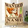 "Wanted Poster with Bold Text, Bounty, and an Illustrated Character." for All Seasons Blanket Lunch Break Throw Gift