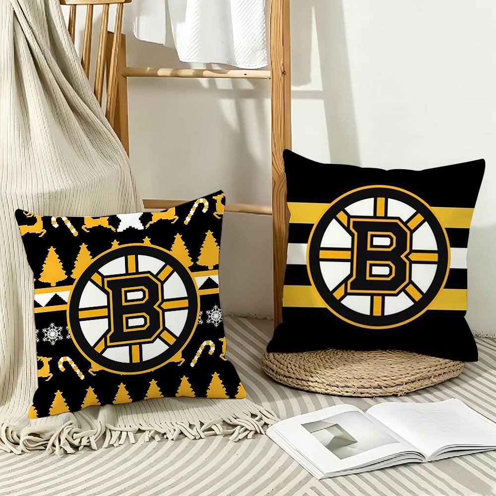 cool BBostonBBruins Pillow Case Pattern Printed Pillowcase For Living Room Sofa Cushion Cover