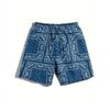 Pantaloncini da spiaggia casual da uomo traspiranti vintage con stampa di personalità hip hop high street streetwear