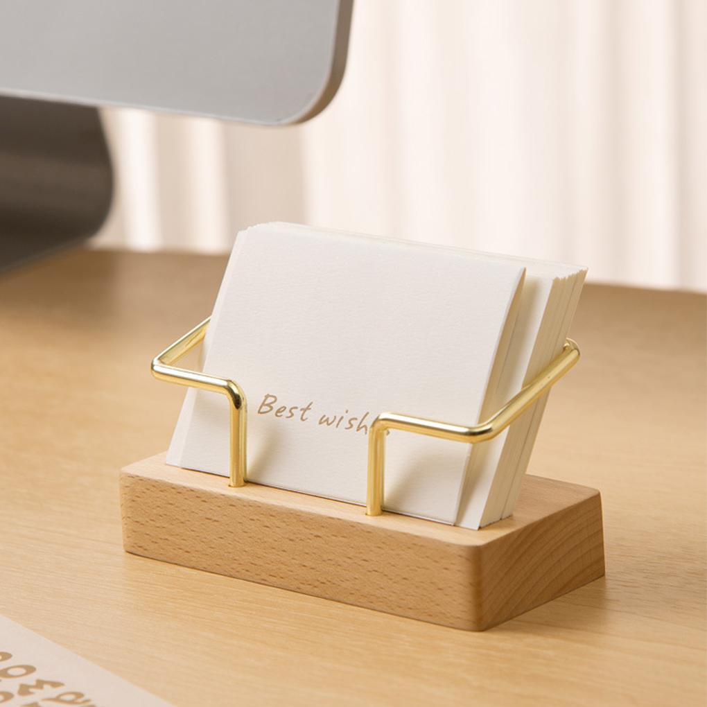 Creative Black Walnut Solid Wood Card Holder For Business Office Physical Business Card Holder