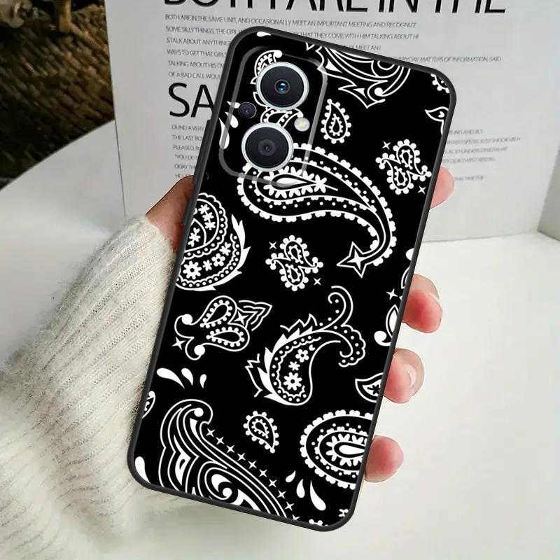 

Черный чехол Bandana Paisley для OPPO Reno 8T 4Z 5Z 8 10 11 Pro 4 5 6 7 Lite OPPO Find X6 Pro X3 X2 X5 Lite Cover OPPO Reno4 Z 5G