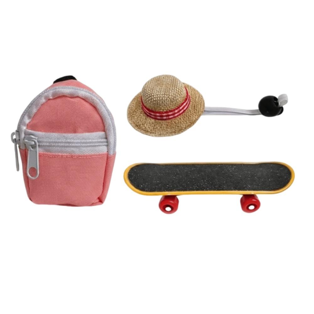 Funny Pet Skateboard Toys Set Creative Parrot Skateboard Lizard Mini Scooter  Photograph Prop