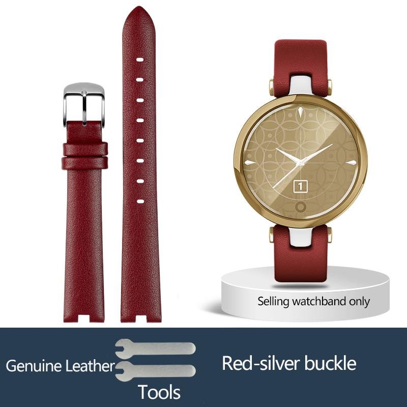 Genuine Leather Sports Watchband Straps Women's Bracelet Silicone Stainless Steel Belt For Garmin Lily Smart Watch Accessories