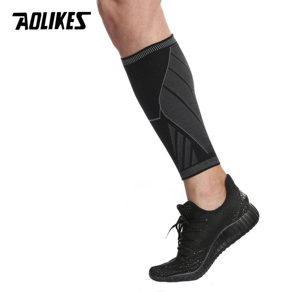 Durable And Safe Aolikes 1Pcs Compression Calf Sleeve Basketball Volleyball Support Calf Elastic Cycling Leg Warmers Football Sport Leg Sleeve
