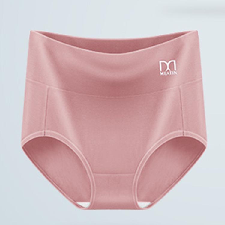 Four Seasons Mei Ya High Waist Cotton Women's Panties - Antibacterial Crotch, Hip Lifting, Abdomen Shaping Triangle Design.