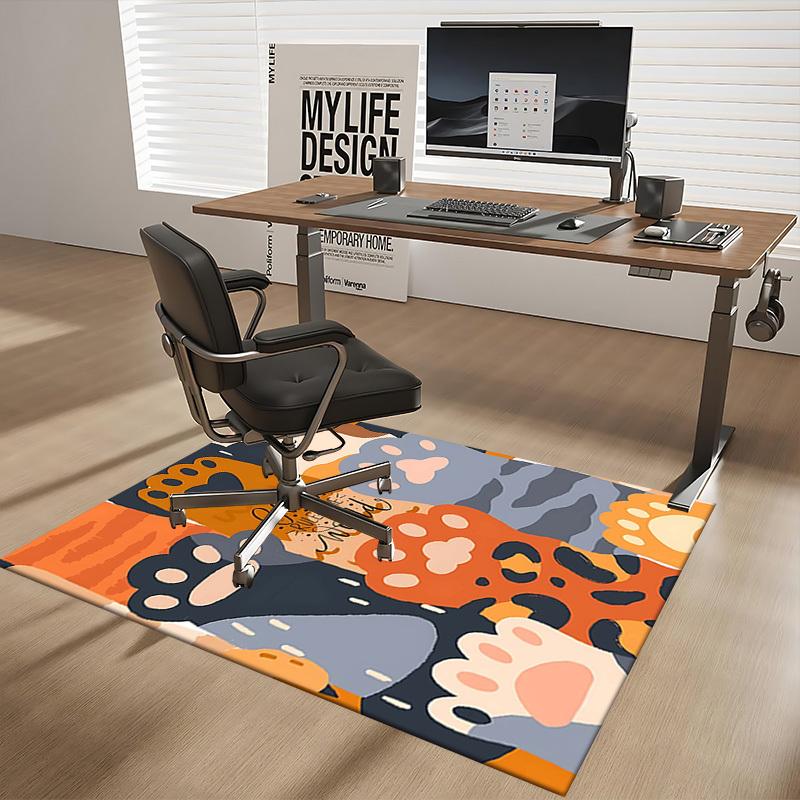 1pc Cats Rule the World Office Chair Mat - Festival Gift, Non-Slip Carpet for Home and Office Use, Suitable for All Seasons.P040