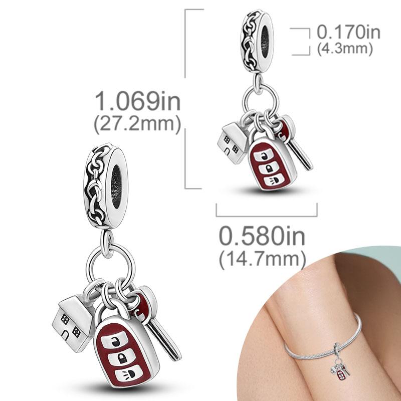 New Copper Plated Red Charms Beads Coffee Cherry Charm Pendant Fit Original Bracelet Diy Women Jewelry Accessories