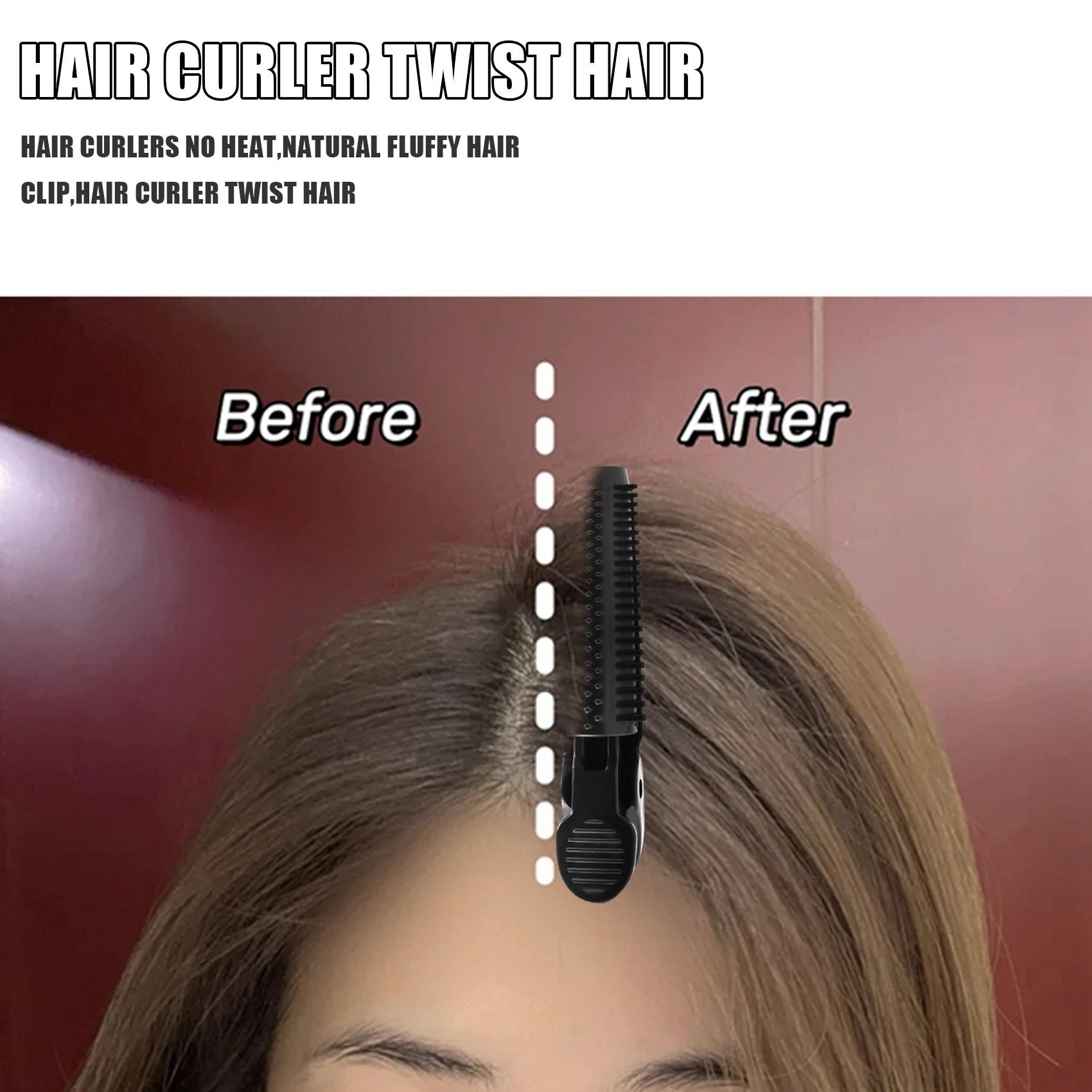 A44Z-12Pcs Hair Root Volume Clip Natural  Hair Clip Sleeping No Heat Hair Curler Twist Hair Styling Hair Care Tools чёрный
