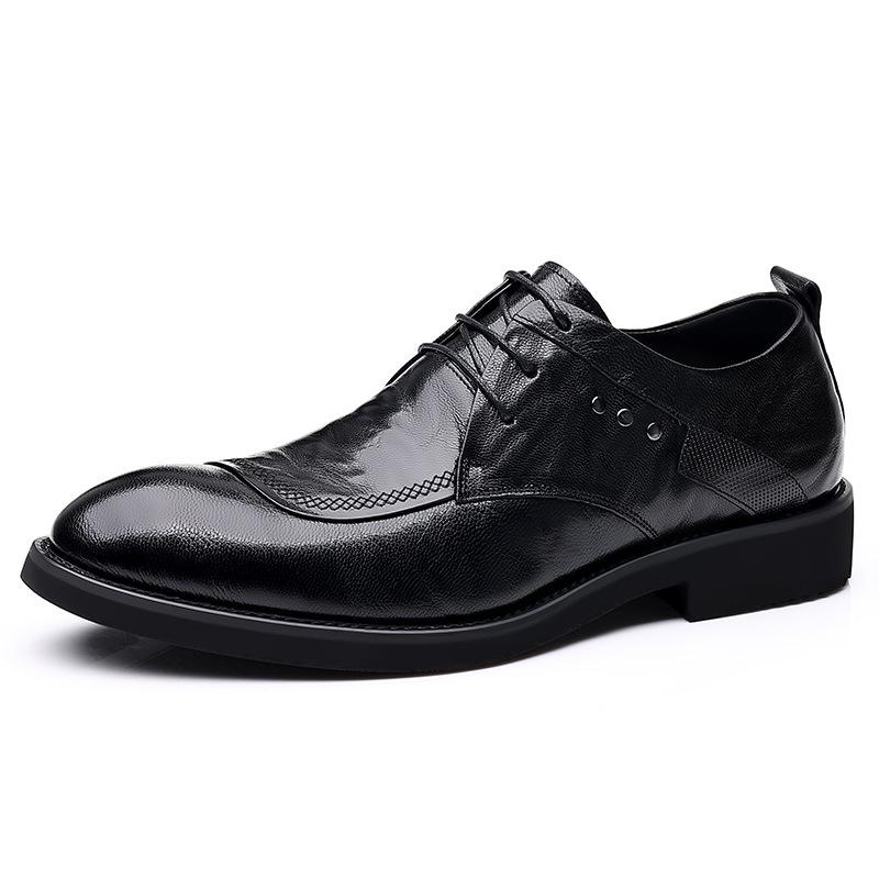 Herrenschuhe aus atmungsaktivem Leder im koreanischen Stil: Business, Casual, Formal, Hochzeit Weiche Sohlen