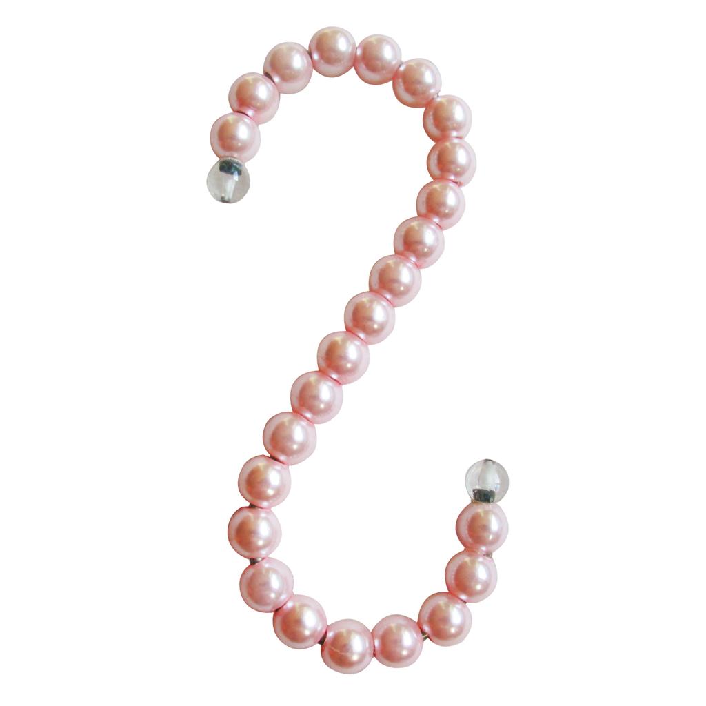 1/2/3Pcs/Lot White Pearl Beads Hanging S Hooks Non-Slip Ornament Hook S Shaped Creativity S Hooks For Closets Clothing Shop