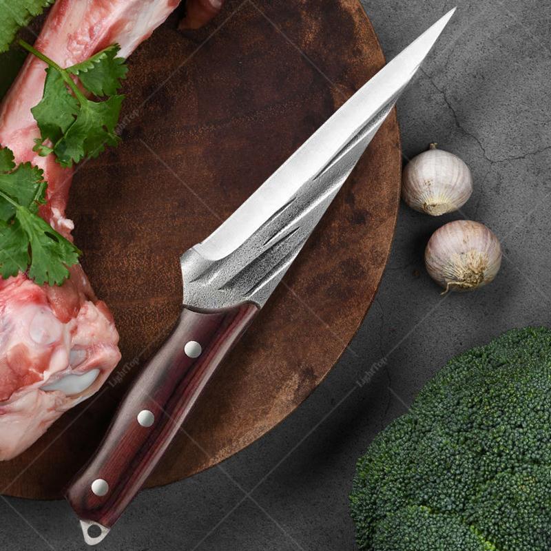 Stainless Steel Meat Cleaver Delicate Small Angle Sharp Hand Knife Comfortable Non-slip Handle with Set Kitchen Knife