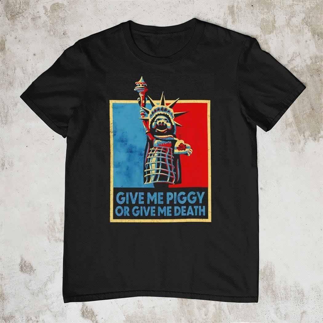 Death Piggy Give me Piggy or give me death Shirt Black Unisex S-5XL XXL