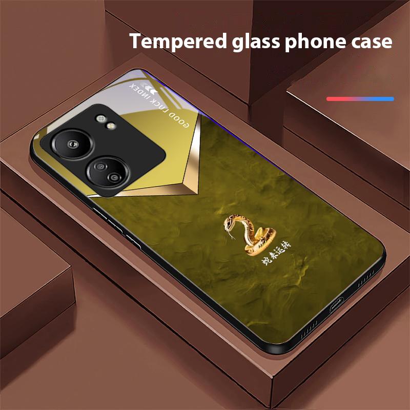 Snakes Come To Operate Für Xiaomi Redmi 13C Note13 12 Pro Plus 5G Note 9 13T Pro POCO X6 F5 F6 Schwarze Hülle aus gehärtetem Glas