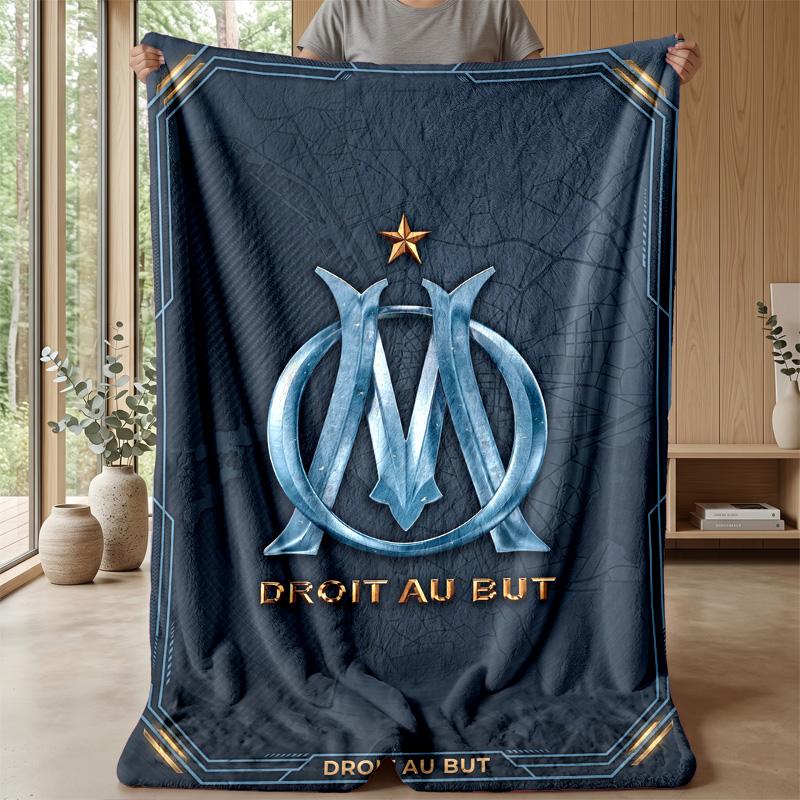 Olympique Lyonnais FC Soft Flannel Fleece Blanket Lightweight Cozy Warm Throw Blanket For Sofa Bed Home Decor