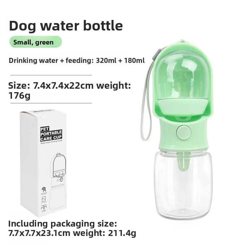 Portable Dog Cat Water Bottle with Storage Food and Water Container for Puppy Pets Dogs Feeder Bowl Outdoor Travel Pet Supplies