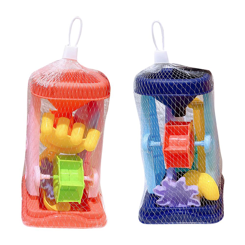 Happy Play Summer Beach Lopata Venkovní přesýpací hodiny 5 ks hrábě na plíseň Kid Water