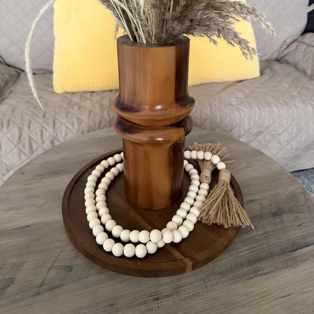 Boho Farmhouse Beaded Tassel Wall Hanging for Newlyweds Housewarming Decor