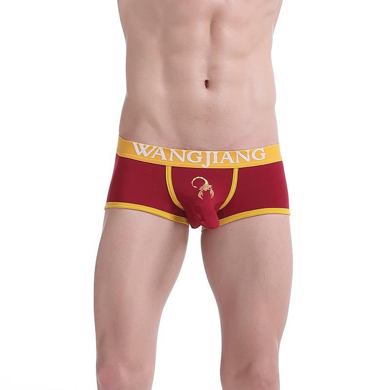 Men's Trendy Elephant Trunk Cotton Boxer Briefs (1027B)