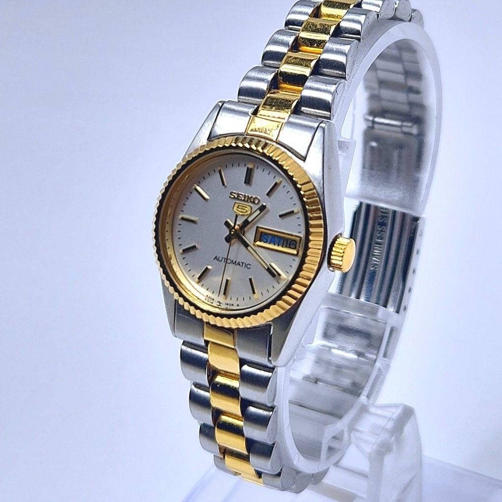 Seiko 5 automatic watch day date ladies working item combination color 3 hands