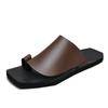 Fashion Breathable Casual Summer Slippers 2024 New Men's Walking Shoes Genuine Leather Sandals Soft Comfortable House Slippers for Men