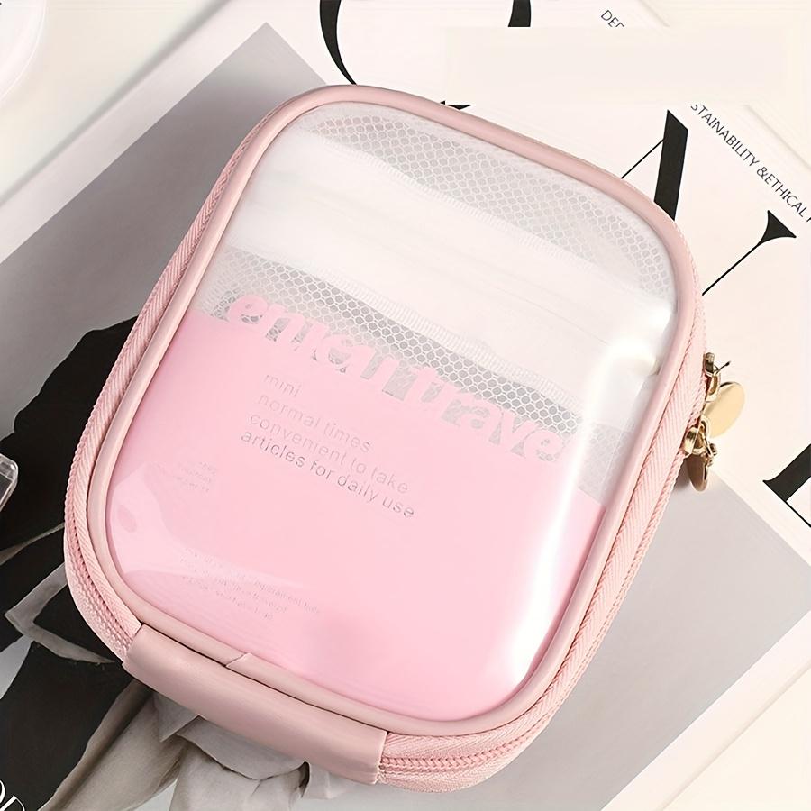 Transparent Travel Cosmetic Bag Portable Mini Waterproof Cosmetic Lipstick Storage Bag Multifunctional Clutch Bag