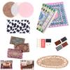 Different Types 1:12 Dollhouse Handmade Woven Mini Floor Rug Cover Carpet for Dolls House Bedroom Bathroom Living Room Decor
