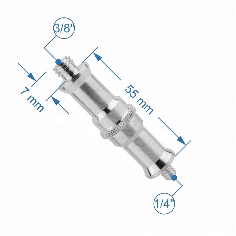 Adapter sleeve reduction tripod 1/4" to 3/8" tripod aluminum 68 mm