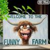 Funny Highland Cow Farm Metal Sign Vintage Rustic Wall Decor For Home Kitchen Bar Ranch 8x12 Inch