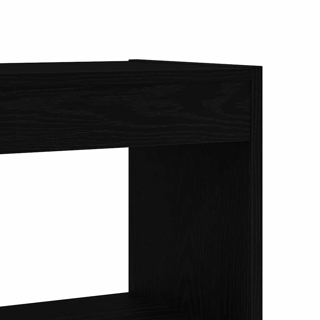 Bookshelf Black Oak Look 80 x 30 x 198 cm Engineered Wood