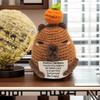 Positive Crochet Animals Capybara Doll With Card Desktop Ornament Handmade Knitted Cheer Up Capybara Doll Home Room Decorations