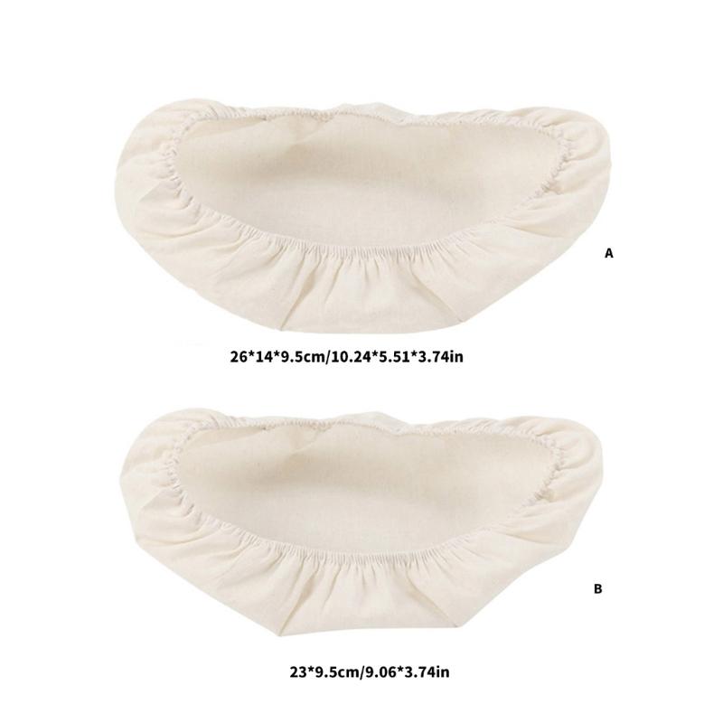 Cotton Bread Bowl Covers Set of 4 Washable Sturdy Linen Fabric Lid for Sourdough Proofing and Kitchen Storage