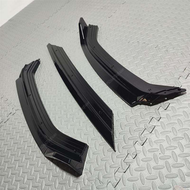 3Pcs For VW Polo MK5 6R TSI TDI Standard Pre‑Facelift 2014-2017 Car Front Bumper Splitter Lip Gloss Black Spoiler Bodykit Tuning
