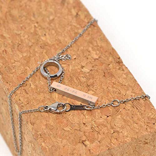 fe-fe×phiten Fe-fe Titanium Necklace, Phiten Pink Gold, Women's, Size 46, Diamond, Set of 2 (Necklace and Kotobuki Jewelry Polishing Cloth)