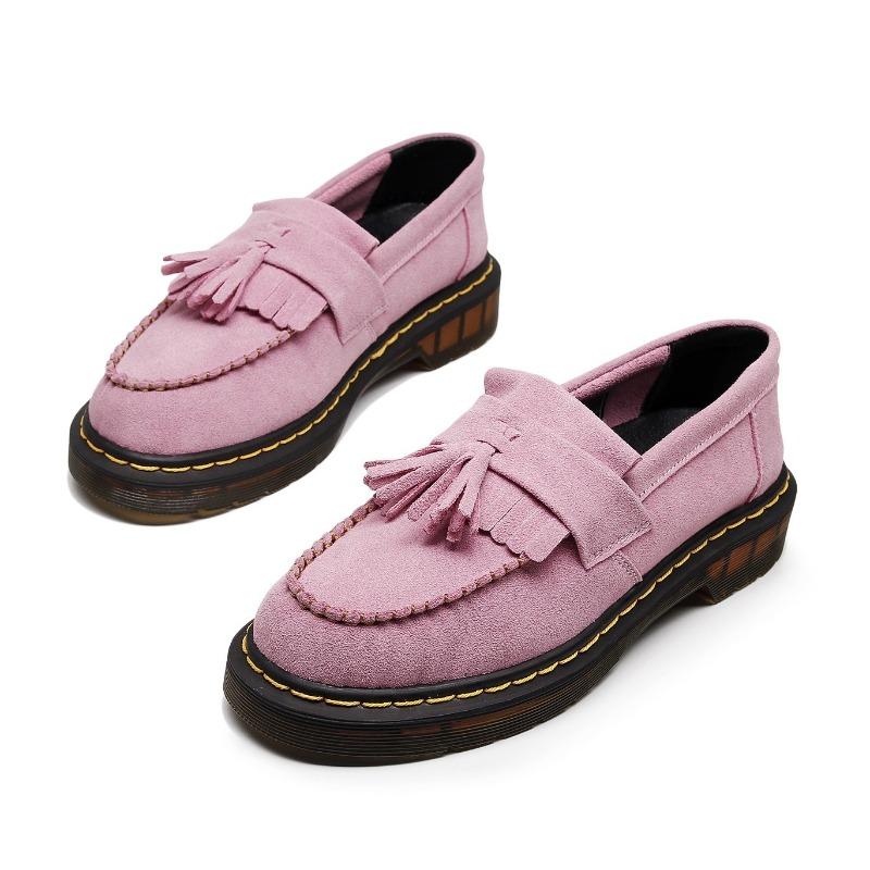 Velvet Women's Leather Low-top Small Leather Shoes Women's Fashion Student Round Head Casual