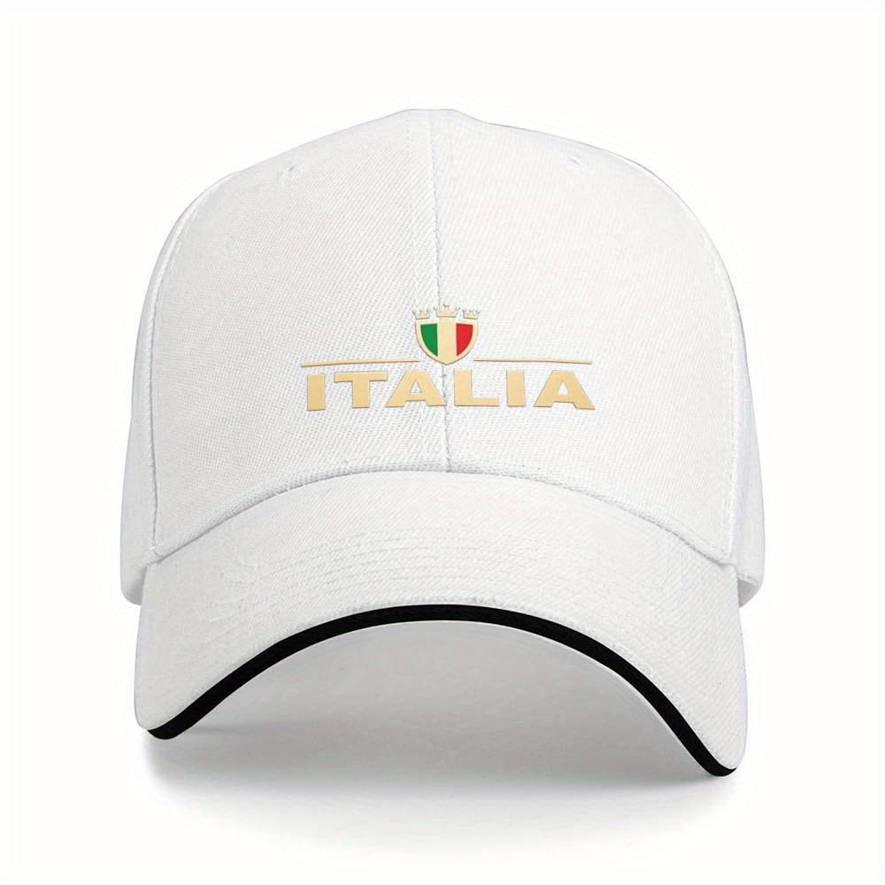 Italia Emblem Baseball Cap Unisex Polyester Outdoor Casual Sports Snapback Hat