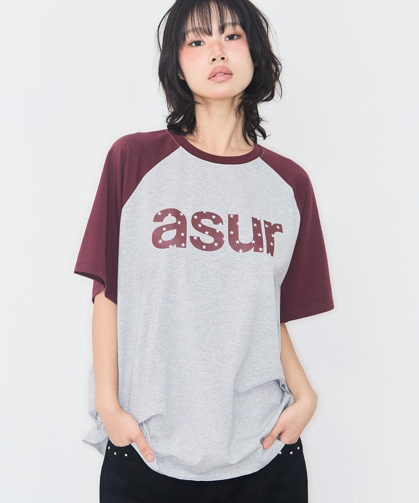 Aejeuyua Logo Raglan T-Shirt Melange