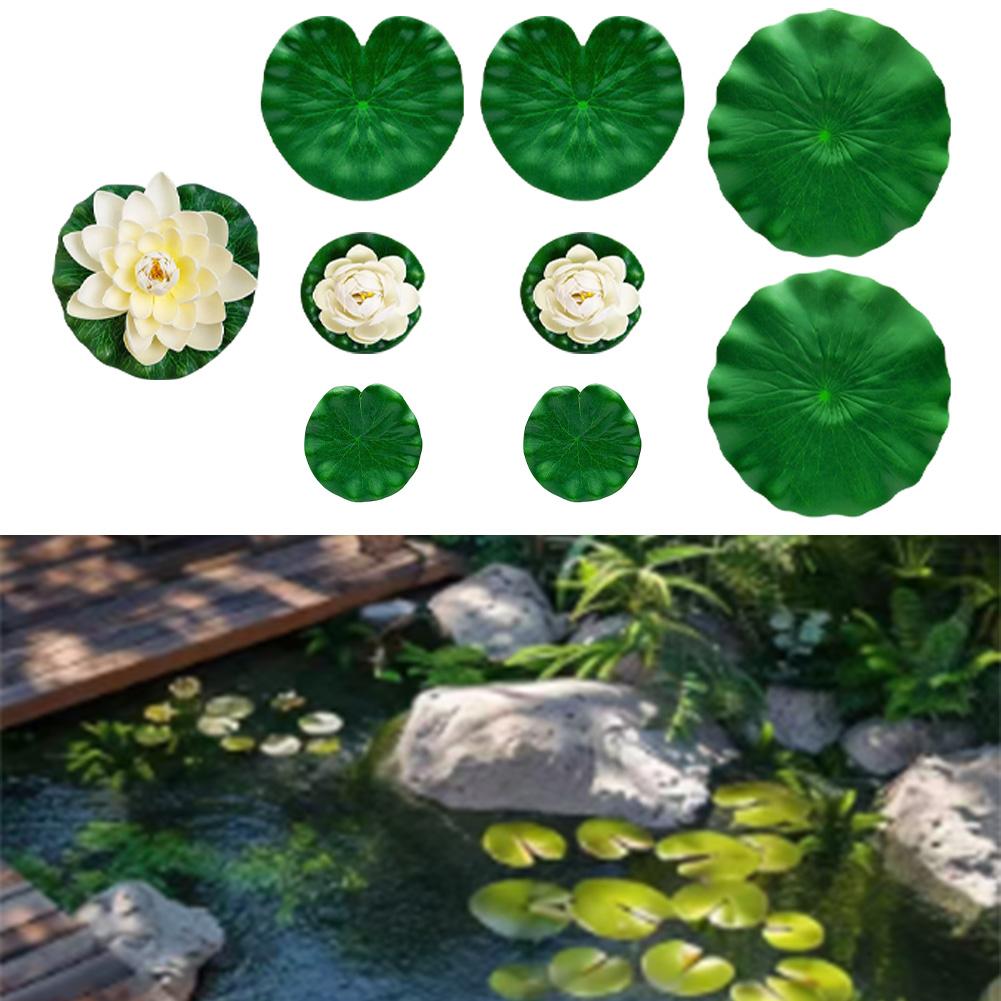 For Water Garden Garden Pond Accessories Floating Lotus Decor For Garden For Patio Versatile Outdoor Decor Set