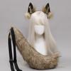 Handgemachtes Cosplay Tierohren-Haarband Roter Fuchs Wolfskönig Katze Bestienohr Kunstpelzschwanz Goldener Fuchs Anime Haar-Accessoires