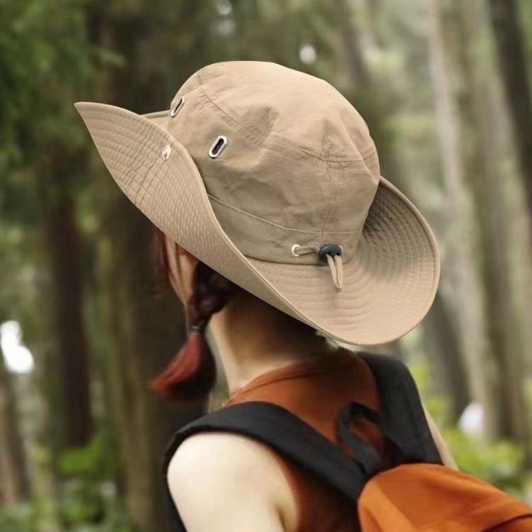 Three-pack western cowboy hats, fisherman hats, women's sun protection hats, outdoor sunshade hats, hiking and mountaineering hats, men's large head