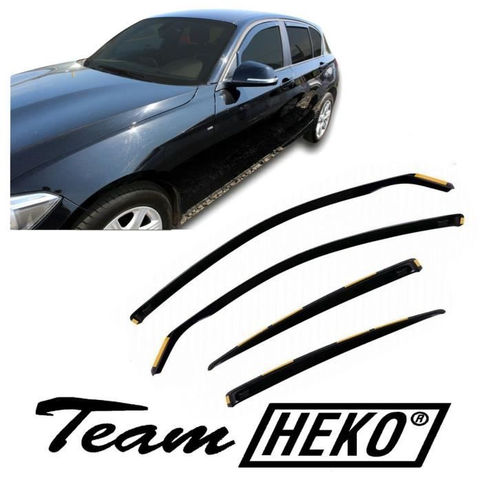 Air Deflectors - J&J AUTOMOTIVE - Heko - Smoked - For BMW 1 Series F20 2011-2019 - Easy Installation