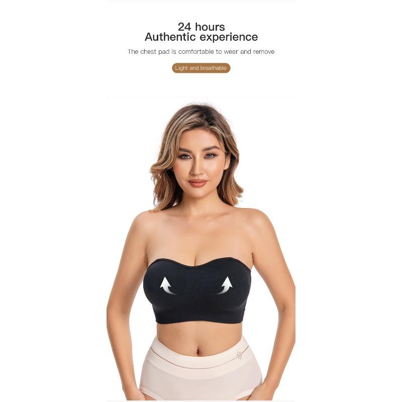 Soutien-gorge push-up sans bretelles et dos nu pour femme grande taille