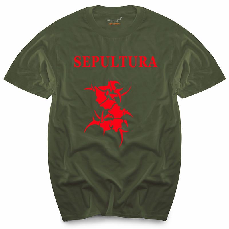 Mens Tshirt Pattern SEPULTURA 2 Summer Style New Arrived Mens Top Tees Brand Tshirts