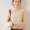 Charming 100% Cashmere Women's High Neck Thick Pullover Sweater for Autumn/Winter